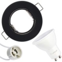 Комплект светильника ГАЛОГЕН Черный + LED GU10 6W