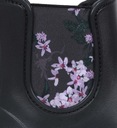 Čierne krátke dámske gumáky s kvietkami Lemigo 37 Originálny obal od výrobcu škatuľa