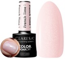 CLARESA FRENCH TIME 1 LAKIER HYBRYDOWY FRENCH MANICURE Z DROBINKAMI HOLO