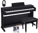 CASIO Celviano AP-270 BK - czarne PIANINO CYFROWE + ŁAWA SŁUCHAWKI zestXXL