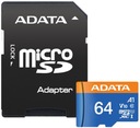 Карта памяти micro 64 ГБ microSD A-Data micro FHD A1 V10 100 МБ/с + адаптер SD
