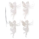 4 снежинки БЕЛЫЕ АНГЕЛЫ РОЖДЕСТВЕНСКИЕ ПОДВЕСКИ