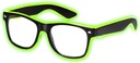 Spooktacular świecące neonowe okulary przeciwsłoneczne LED z 3 trybami,