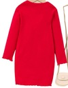 Rebrované šaty Lucie v červenej farbe, 104 Značka Inna marka