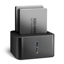 Док-станция USB-A 3.2 Gen1 для 2 твердотельных/жестких дисков SATA 6 Гбит/с 2,5 дюйма с функцией клонирования