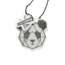 Светоотражающий кулон Soft Silver Geometric Panda AGR