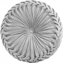Dekoračný plisovaný vankúš velúr okrúhly svetlo šedý 35 cm NOVINKA
