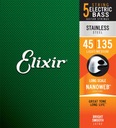 Басовые струны Elixir NanoWeb Steel 5str 45-135