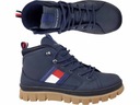 TOMMY HILFIGER TRAPERY KOZAKI BUTY WORKERY GRANAT Kolor niebieski