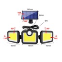 MOCNA LAMPA SOLARNA 171 LED 3w1 CZUJNIK RUCHU ZMIERZCHU OSOBNY PANEL PILOT Grubość 50 mm