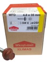 Диски для фермеров 4,8х35мм RAL 8004 FARMERS 250шт