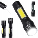 СВЕТОДИОДНЫЙ ТАКТИЧЕСКИЙ ФОНАРЬ COB ZOOM XML T6 USB AKU USB