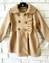 Elegantný kabát pre dievčatko 6 rokov farba béžová Veľkosť (new) 116 (111 - 116 cm)