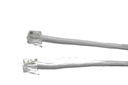 Телефонный кабель со штекером RJ12, белый, круглый, 0,5 м