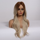 Парик BLONDE OMBRE с НАТУРАЛЬНЫМИ волнами, длинный КОРИЧНЕВЫЙ