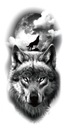 Наклейка с татуировкой волка, наклейка с волком TM49