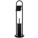 ПОДСТАВКА ДЛЯ ТУАЛЕТНОЙ БУМАГИ, ЧЕРНАЯ, ЩЕТКА