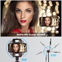 Selfie-stick Alogy Tripod selfie LED do telefonu czarny Marka bez marki