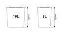 Набор контейнеров для сортировки мусора 16л 2x8л для шкафов Merill мин. 30см.