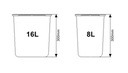 Набор контейнеров для сортировки мусора 2х16л и 2х8л для шкафов мин. 50см Merill.