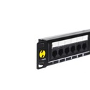 Patch panel RACK 19&quot; 1U, 24 porty kat. 5e UTP, Netrack, z półką, czarny Stan opakowania oryginalne