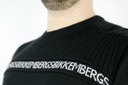 BIKKEMBERGS pánsky sveter čierny nápis SWBB03 L Dominujúci vzor logo
