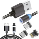 МАГНИТНЫЙ КАБЕЛЬ 3 в 1 2,4 А USB MICRO LIGHTNING TYPE-C ДЛЯ IPHONE КАБЕЛЬ