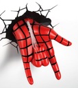 OUTLET Lampička Marvel Spider Man 3D LED ruka Druh vlákna vstavaný LED zdroj
