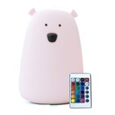 Rabbit&Friends Силиконовый светильник, МЕДВЕДЬ, пилот, розовый