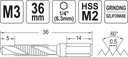 VRTÁK-ZÁVITNÍK M3 HEX YT-44840 YATO EAN (GTIN) 5906083049460