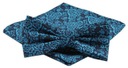 Мужской галстук-бабочка с нагрудным платком Alties - оттенок синего, цветочный узор