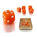 ОРАНЖЕВЫЕ ШЕСТИГРАННЫЕ КУСЫ D6 1,1 СМ, 1 ШТ.