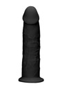 Shots REALROCK 19 cm Dual Density Silicone Dildo Black Dĺžka 19.2 cm