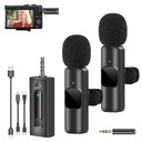 БЕСПРОВОДНОЙ ЗАЖИМНЫЙ МИКРОФОН ДЛЯ КАМЕРЫ, НОУТБУКА, СМАРТФОНА С ШУМОПОДАВЛЕНИЕМ