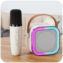 Караоке набор беспроводной портативный 2x микрофон + Bluetooth -динамик RGB #12