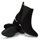 Štýlové členkové topánky Vanessa Čierne semišové 38 Názov farby výrobcu Czarny