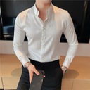 M-4XL moda sztuczny jedwab koszula mężczyzna jesi Rozmiar XL