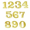 CYFRY NA DRZWI CYFERKI NUMERKI NUMERY CYFRA ZŁOTE KOLOR MOSIĄDZ Ano Design