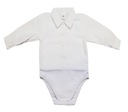 Detské košele biele tričko-body 74 Kód výrobcu Koszula biała chłopięca slim
