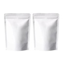 50 упаковок с индивидуальным логотипом, майларовая белая крафт-бумага, сумка на молнии, конфеты