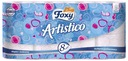 PAPIER TOALETOWY FOXY ARTISTICO RÓŻOWY wytłaczany dekorowany - 8 rolek
