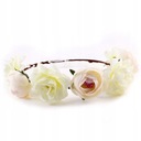 ВЕНОК ободок для волос БОЛЬШИЕ ЦВЕТЫ, белые ПИОНЫ