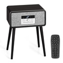 RETRO WIEŻA STEREO AUNA GRAMOFON RADIO DAB+ FM ODTWARZACZ CD BLUETOOTH USB