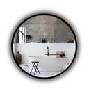 КРУГЛОЕ ЗЕРКАЛО С ПОДСВЕТКОЙ В РАМКЕ ЛОФТ, диаметр 60 СМ