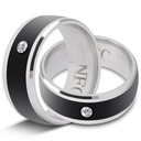 ИНТЕЛЛЕКТУАЛЬНОЕ УМНОЕ КОЛЬЦО NFC, ЧЕРНОЕ, РАЗМЕР 11