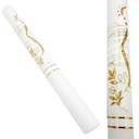 СВЕЧА КРЕЩЕННАЯ, БЕЛАЯ И ЗОЛОТАЯ, БОЛЬШАЯ