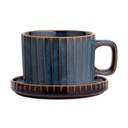 Чашка с блюдцем 220 мл для чая Altom Design Reactive Stripes