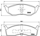 ZAPATAS DE FRENADO PARTE DELANTERA CHRYSLER VOYAGER 95-01 