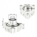 Фланец выпускного клапана, серебристый, точный