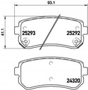 BREMBO P 30 051 JUEGO ZAPATAS HAMULCOWYCH, HAMULC 